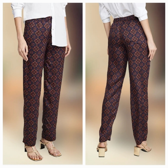 NWOT Club Monaco Women's Printed Twill Pull on Pants. Tag is missing, but never - Picture 1 of 6